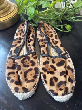 Gucci Leopard Print Espadrilles - Tan and Black